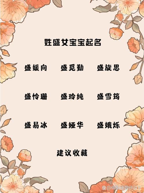 姓盛的男孩名字