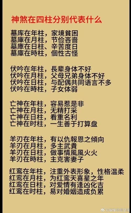 八字吉神兇煞表月柱空亡