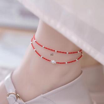 女人轉(zhuǎn)運珠腳鏈普通帶幾顆