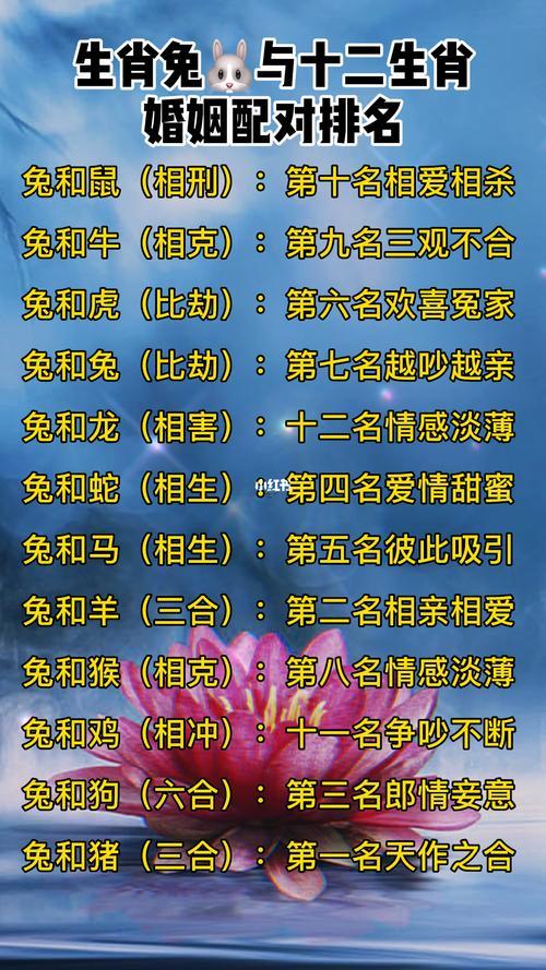 生肖屬相配對(duì)表