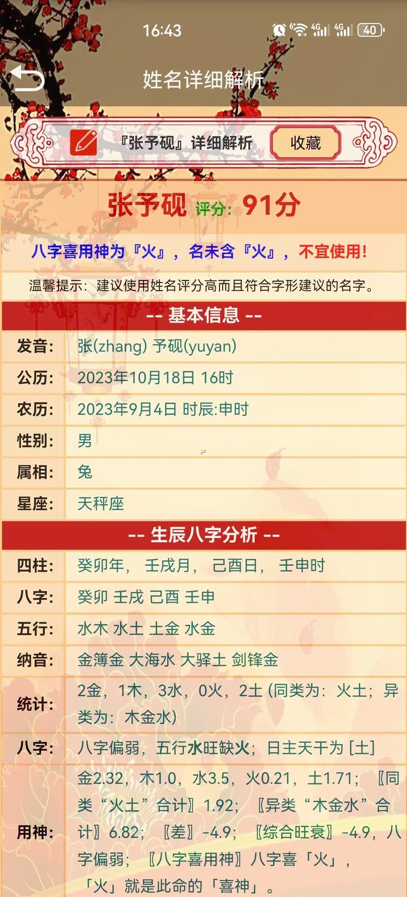 免費(fèi)測(cè)名打分