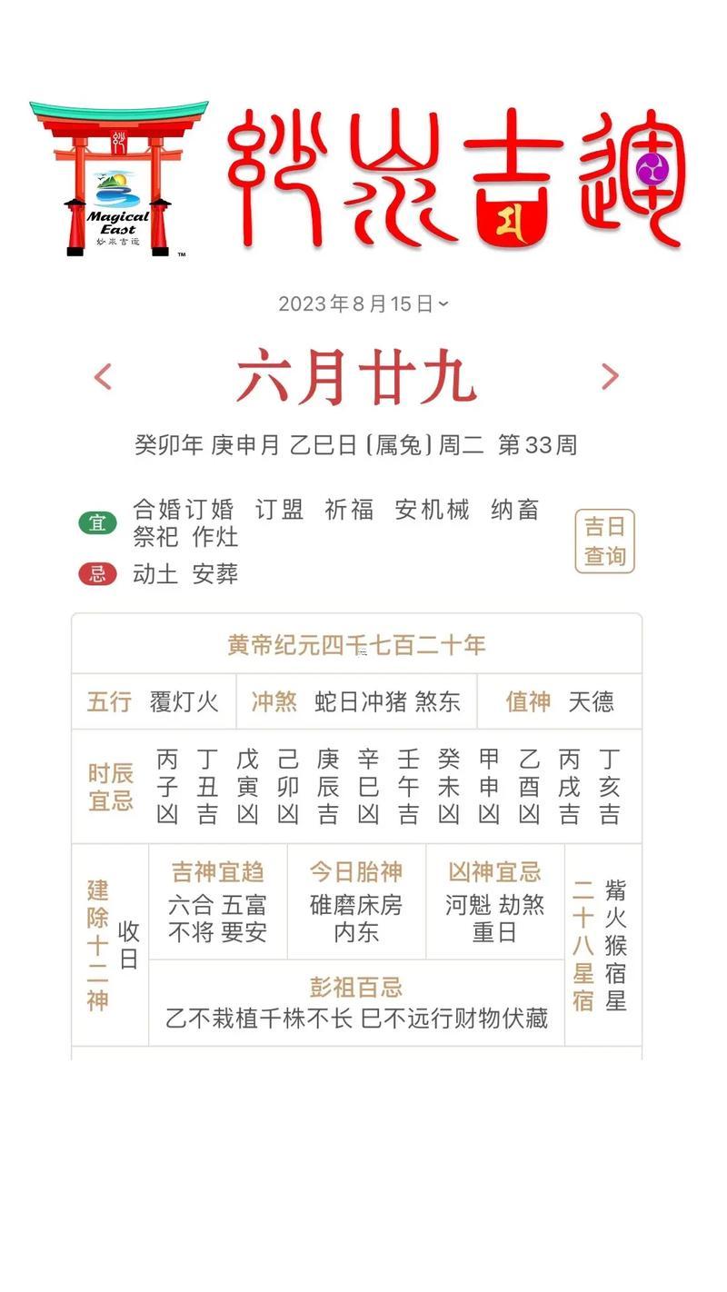 1987年萬年歷的黃道吉日