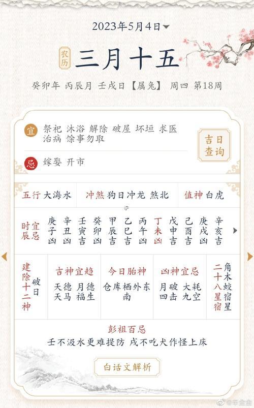 癸卯年臘月嫁娶吉日時辰