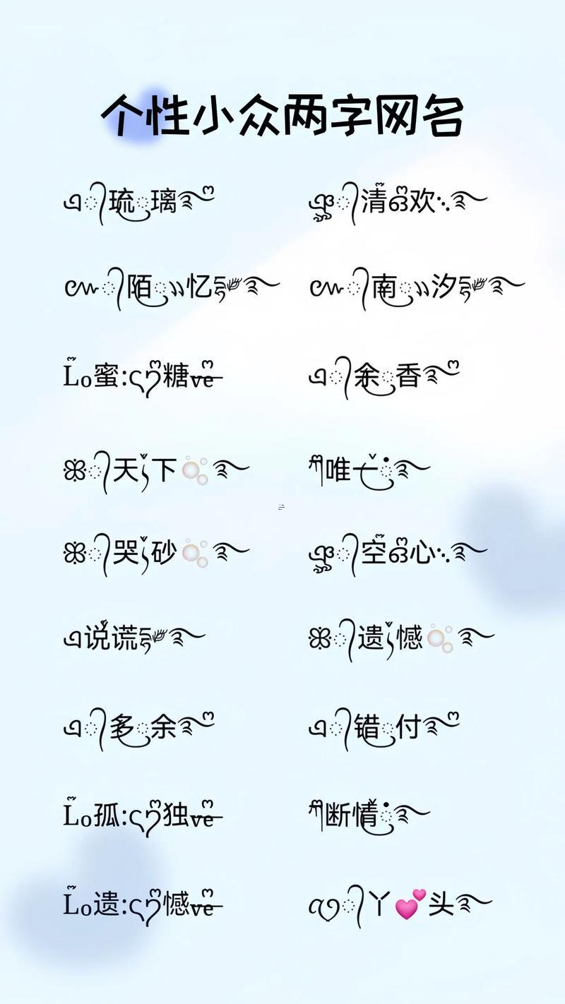 二個字獨(dú)一份好聽名字