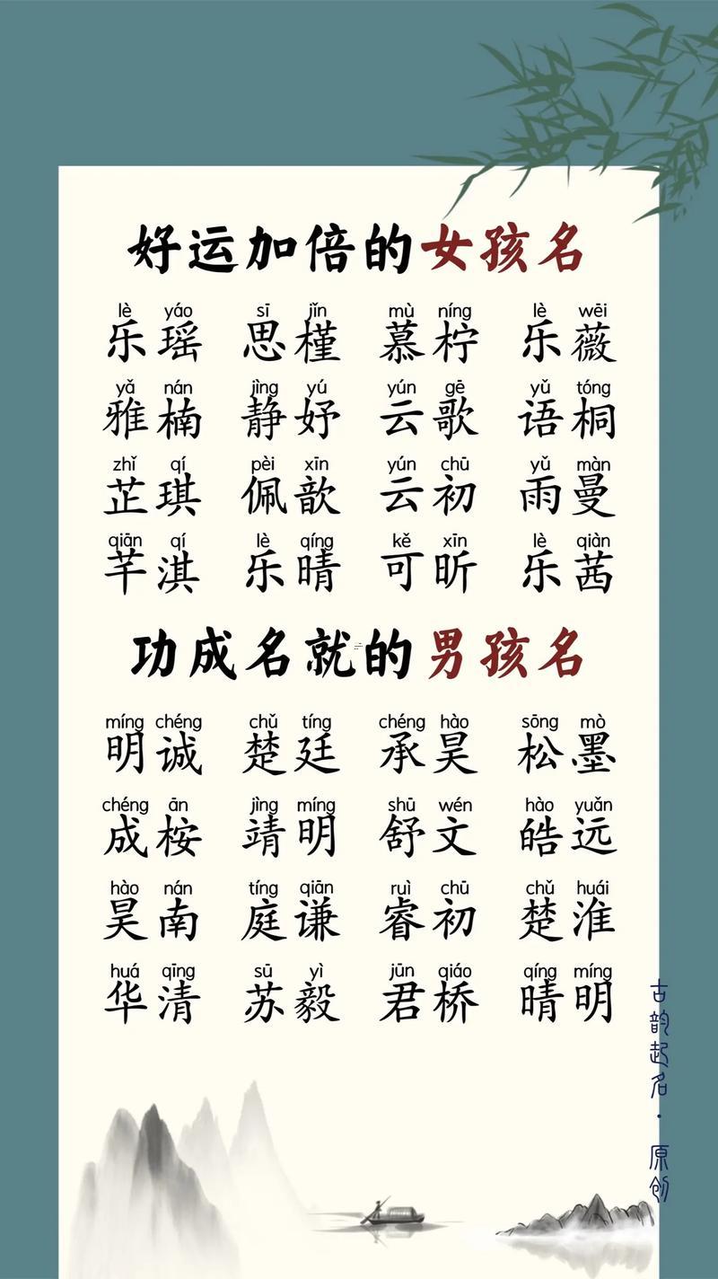 小男孩的名字