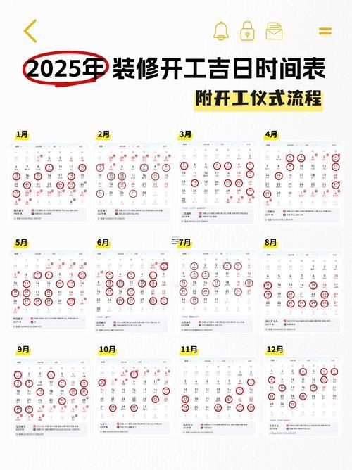 2901-.2025年農(nóng)歷七月裝修開(kāi)工吉日