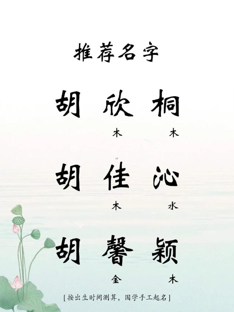 姓胡的名字