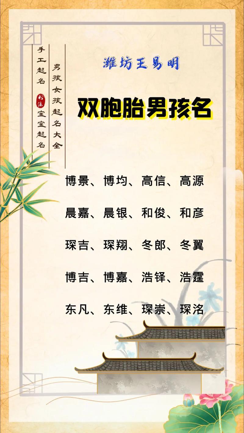 雙胞胎取名