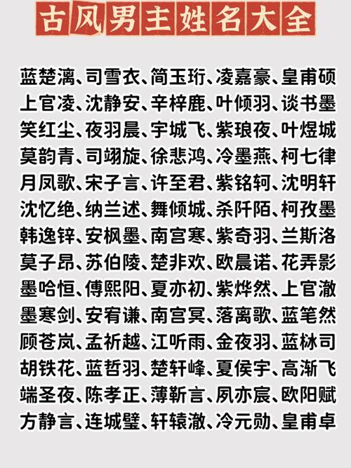 古代取名