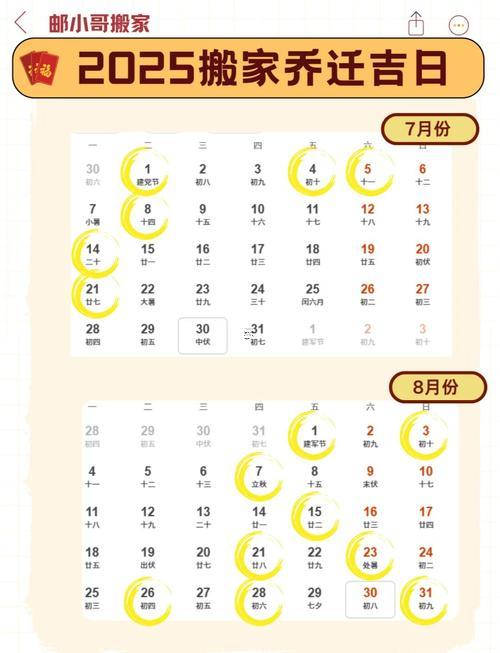 2253-.2025年陰歷7月搬家黃道吉日