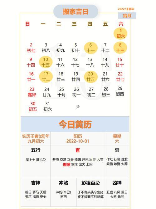10月20日最吉利的黃道吉日