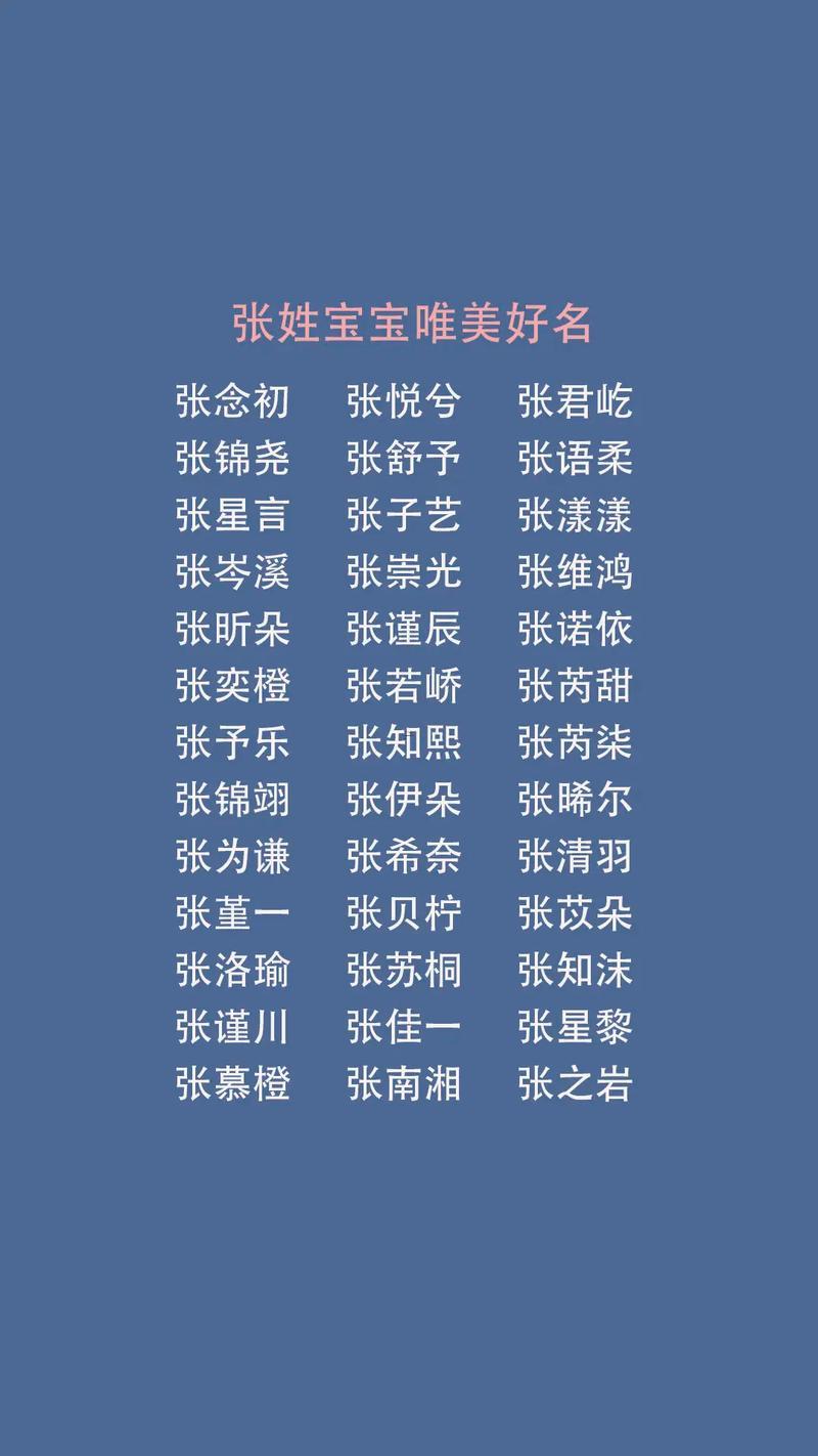 張姓女孩名