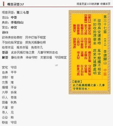 解簽大全查詢