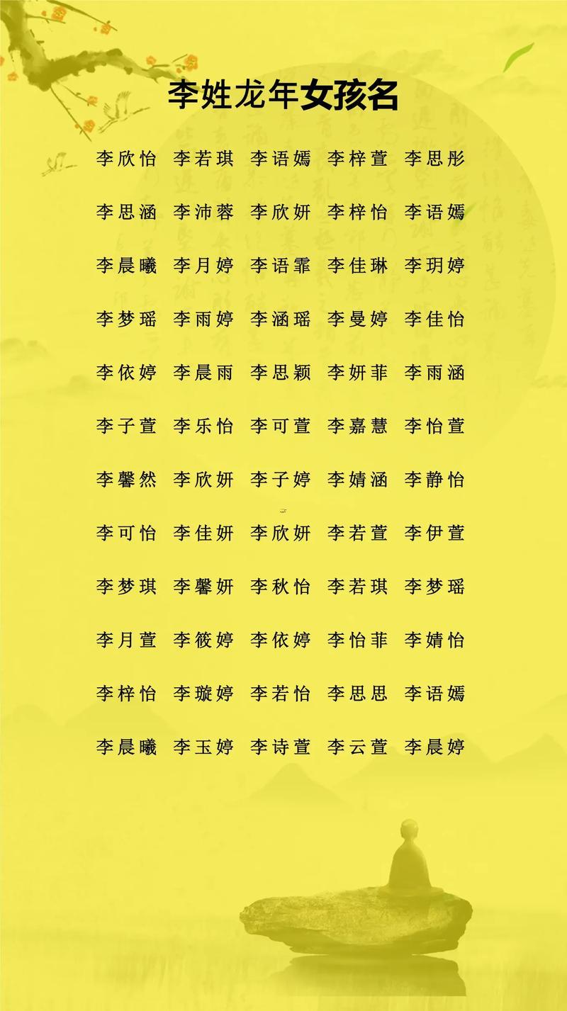 姓李名字