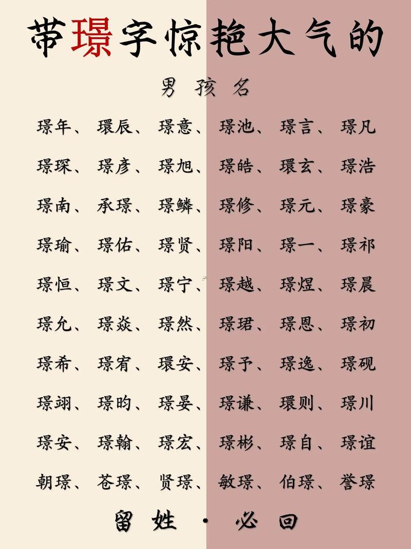 男孩子取名