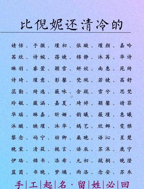 一個字的女孩名