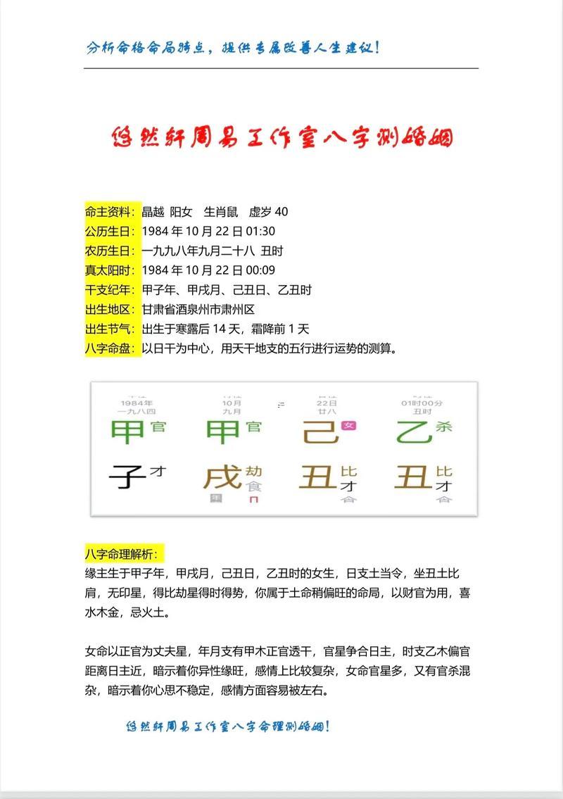 生辰八字測婚姻