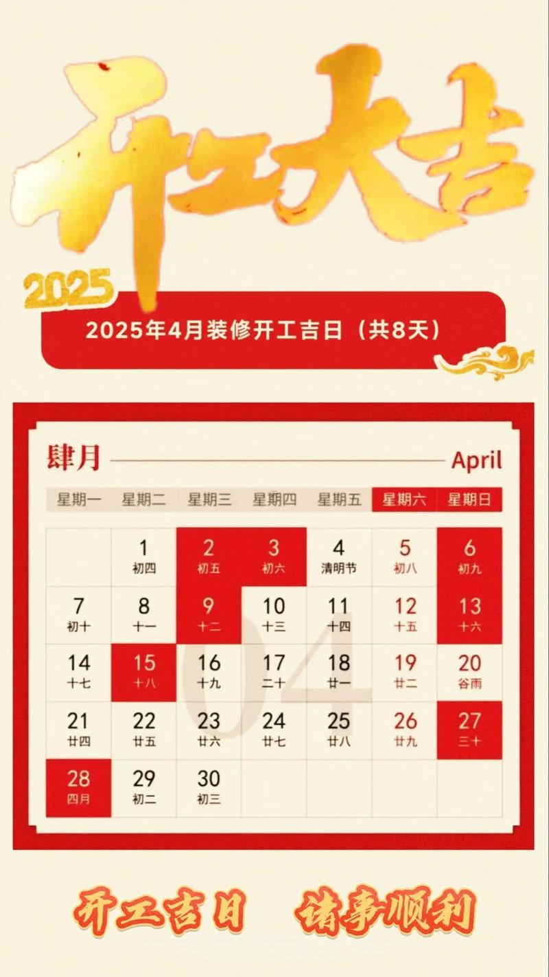 2025年8月裝修開工吉日查詢大解密