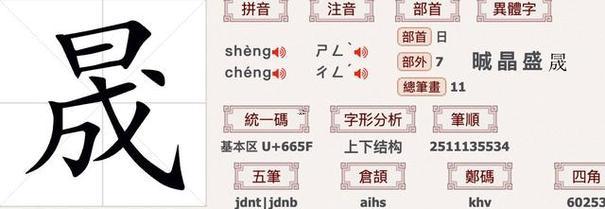 晟五行屬什么東西
