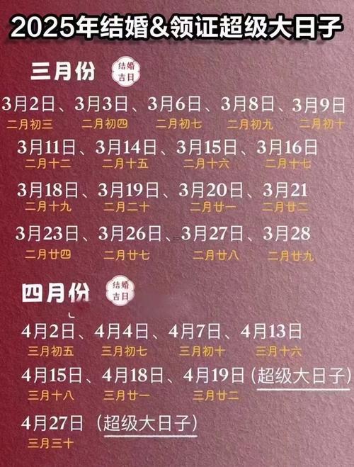 2562-.2025年農(nóng)歷7月結(jié)婚的好日子