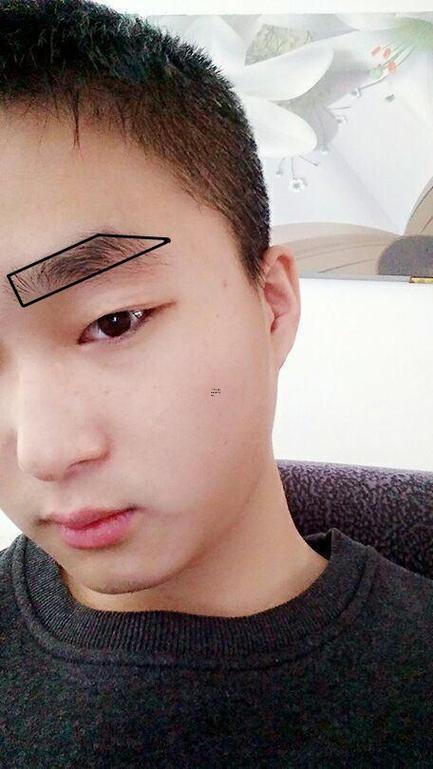 眉毛雜亂面相男人
