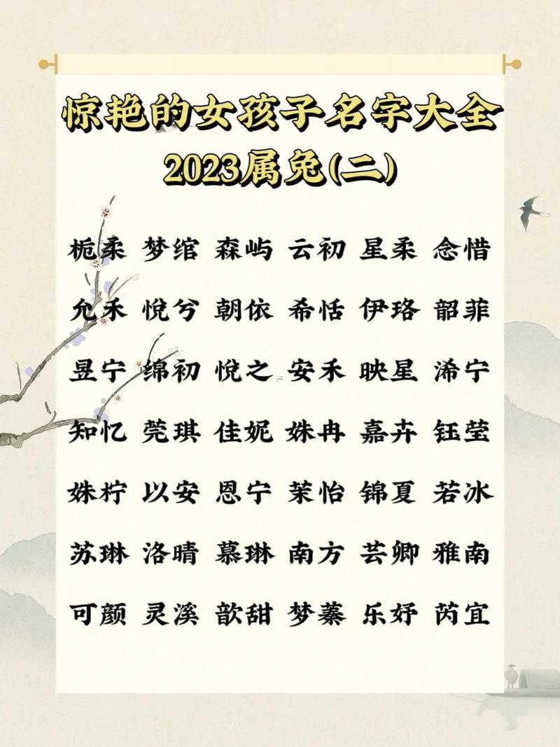屬兔女孩名字