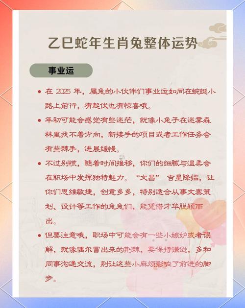 2025年屬兔人的全年運(yùn)勢男性