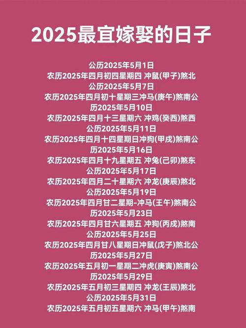 2212-.2025年的六月份黃道吉日