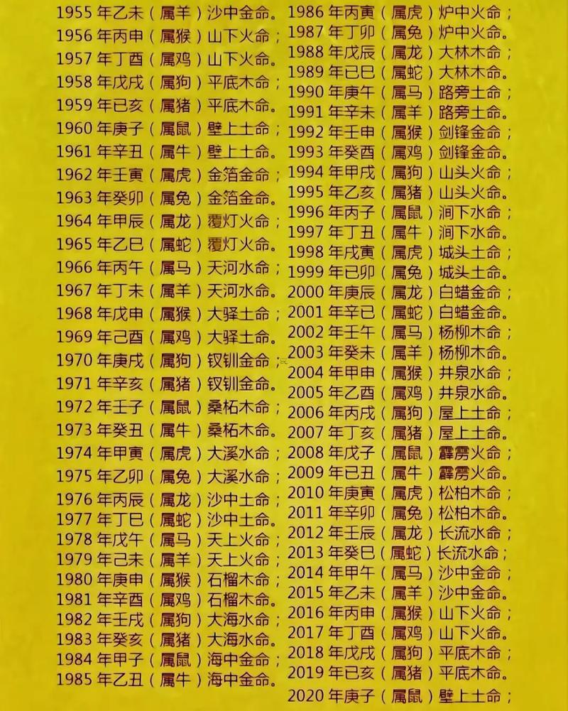 1997年五行屬什么命