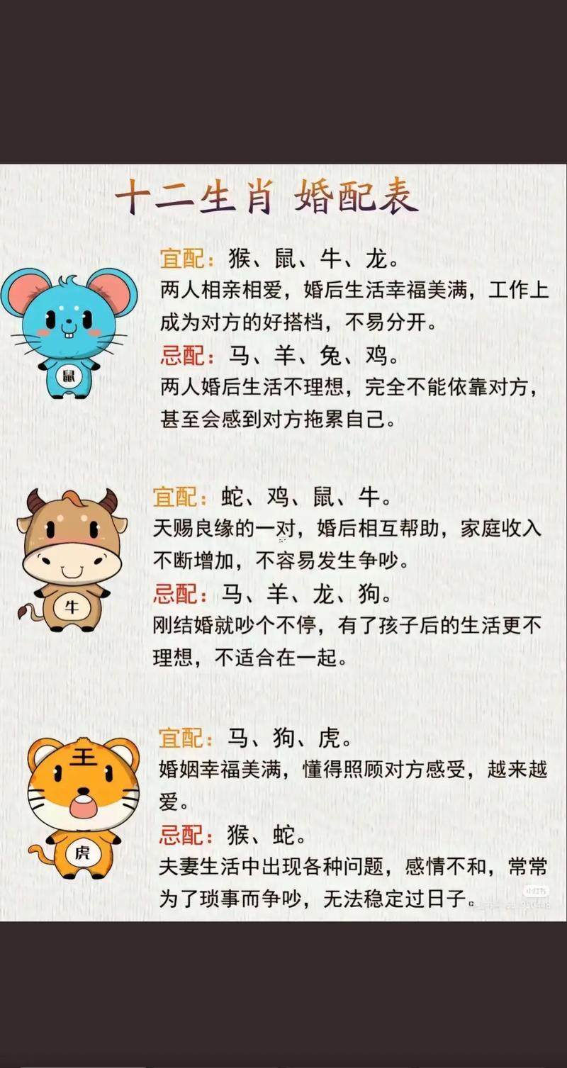 12生肖配對表