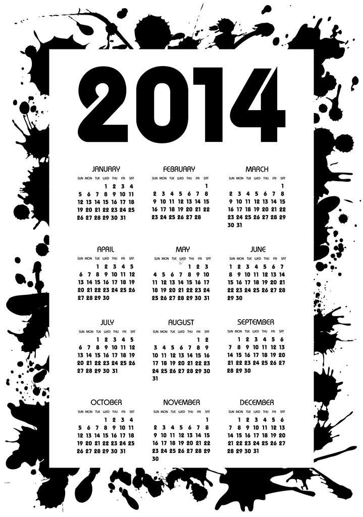 2014年日歷表