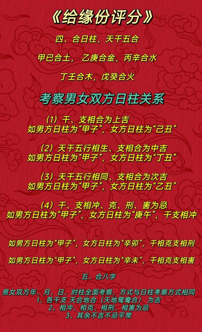 八字姻緣配對