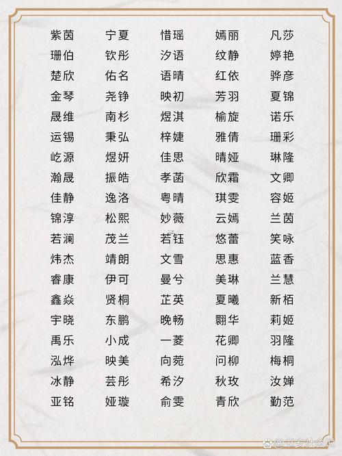 名字女生
