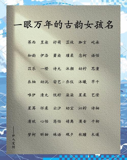 帶一字得女孩名字
