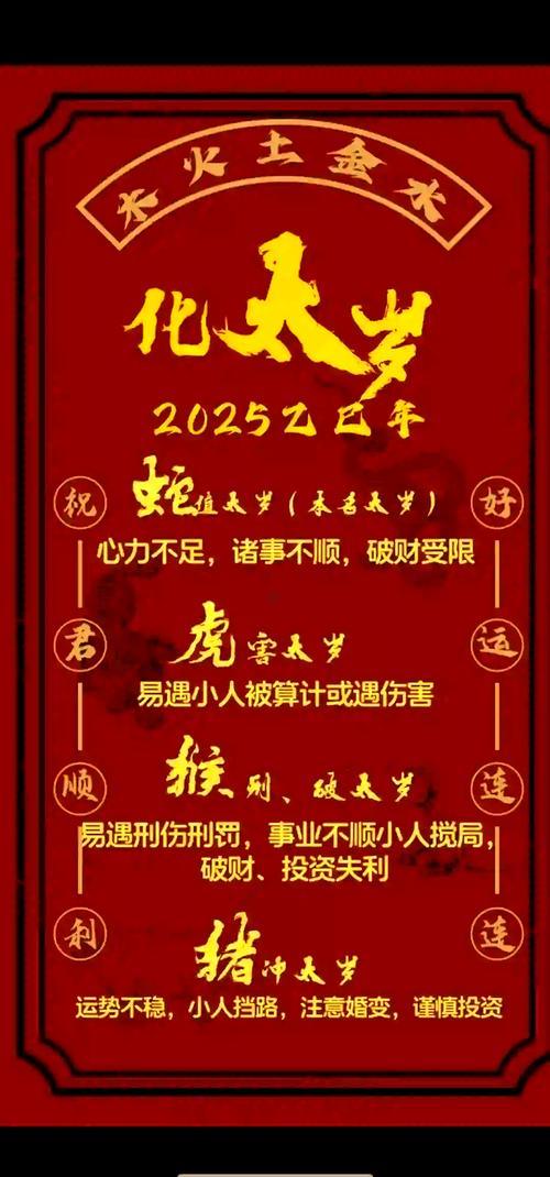 2025犯太歲得4大生肖有哪部分