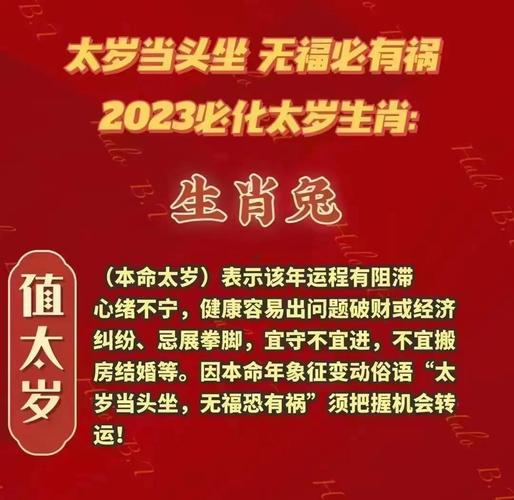 兔年犯太歲的生肖