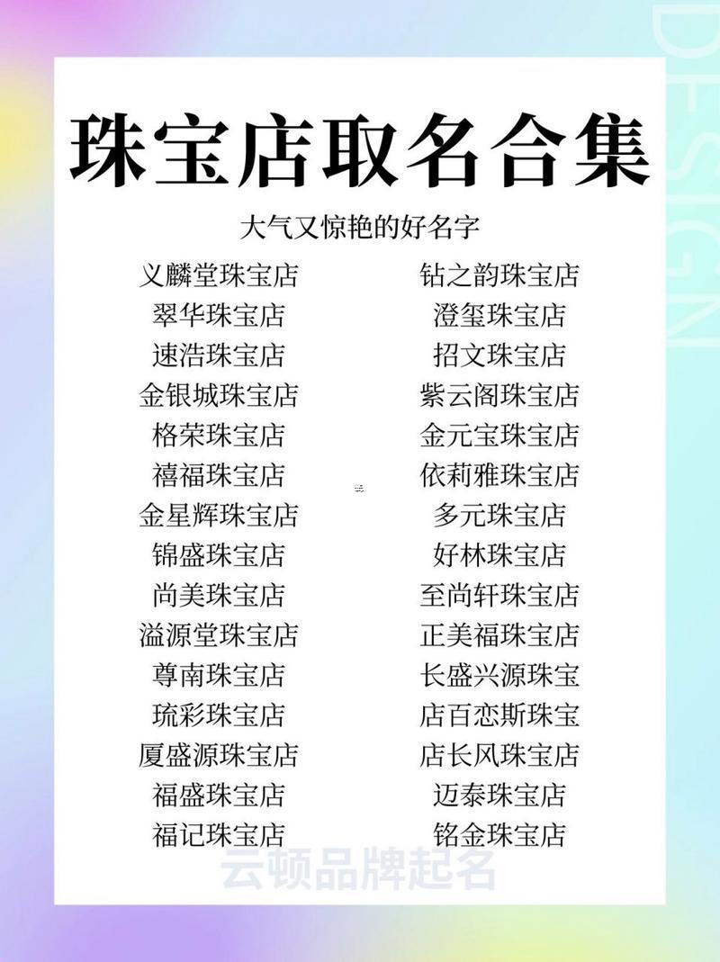 飾品店名字大全洋氣好聽