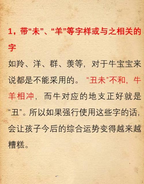 牛的名字