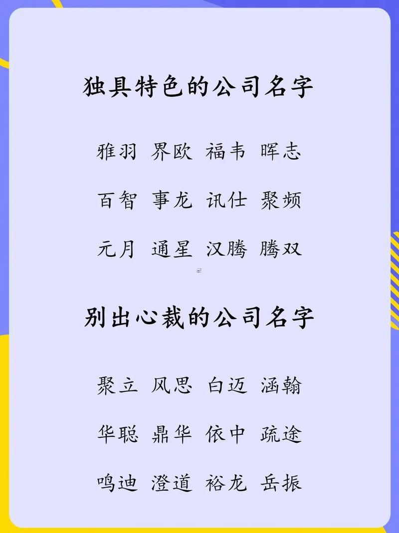 好聽有創(chuàng)意實業(yè)公司起名