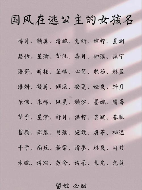古代女孩名字
