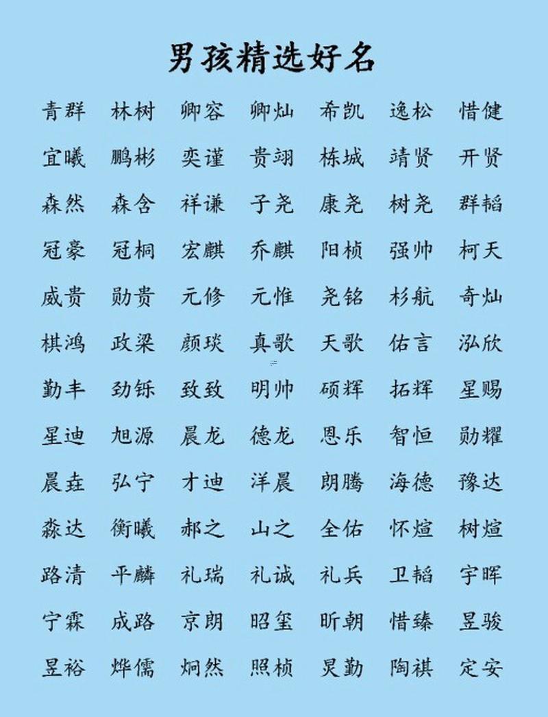 帶言字的男孩名字