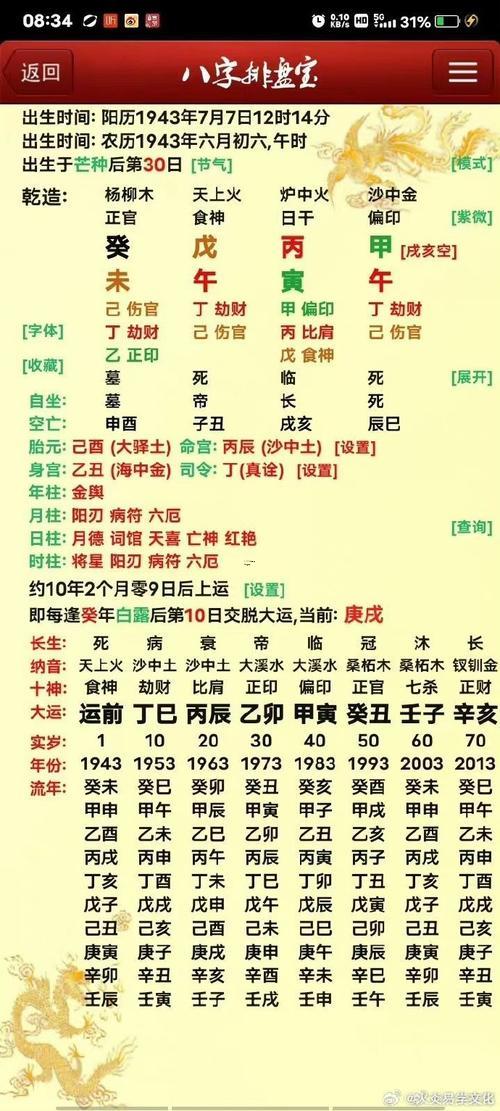 八字喜忌