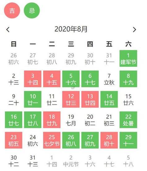 農(nóng)歷八月適合搬家的日期