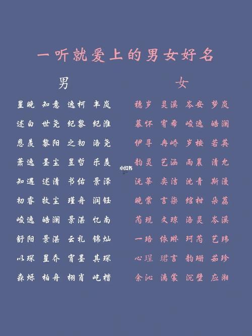 一聽(tīng)就好聽(tīng)的名字