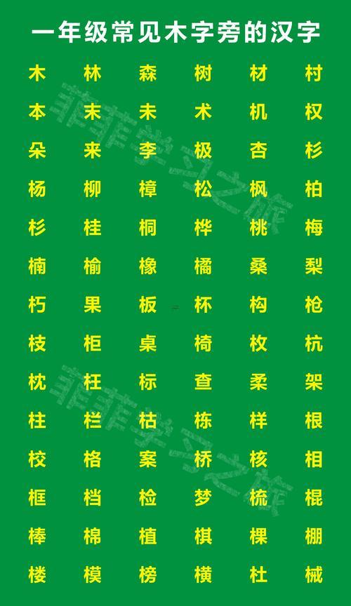 木字旁的字有何事