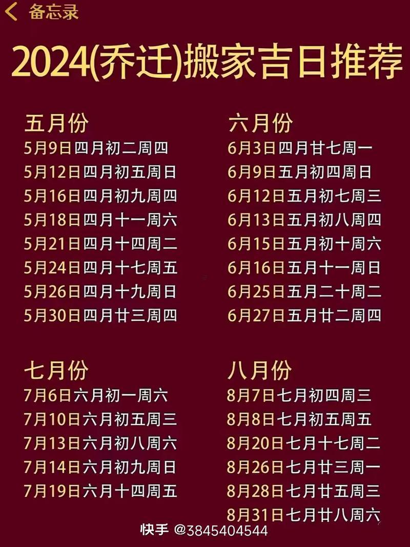 6月份適合搬家吉日查詢