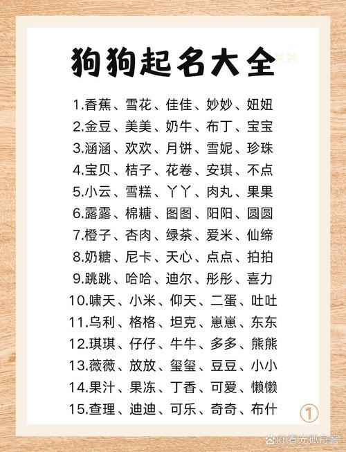 可愛的寵物名字