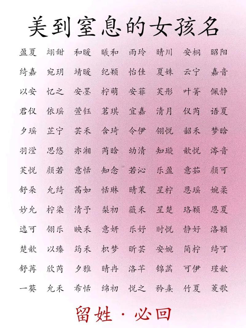 小孩名字大全