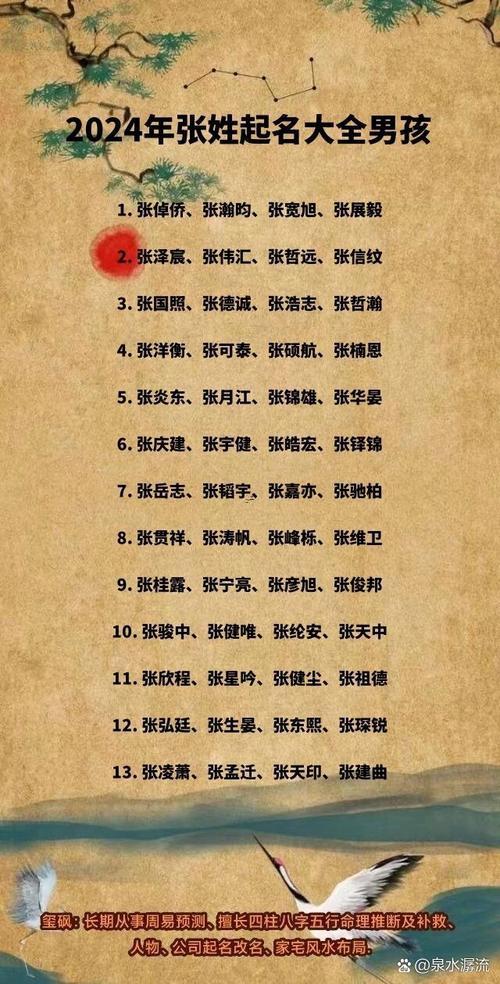 張姓男孩名