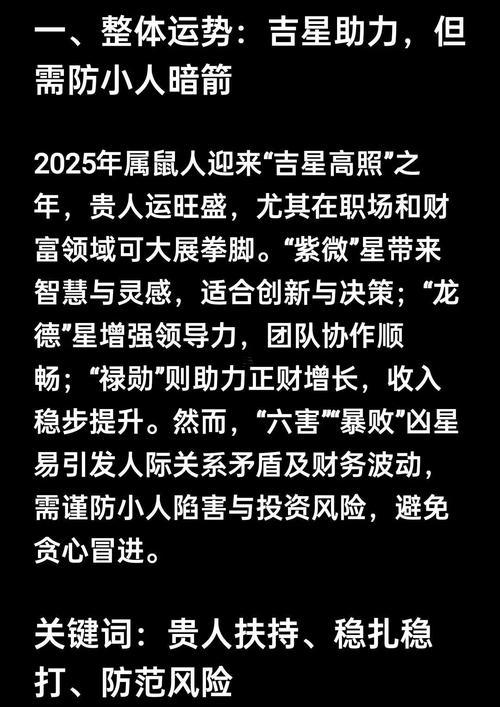 屬鼠在2025年運勢怎樣